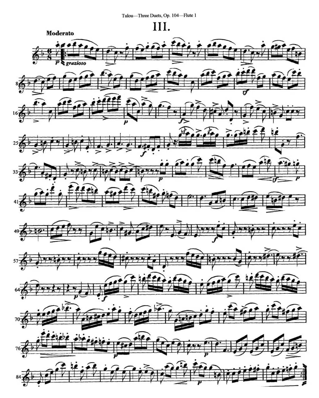 图露三首长笛简易重奏曲Op.104（Flute 1）（NO.3）