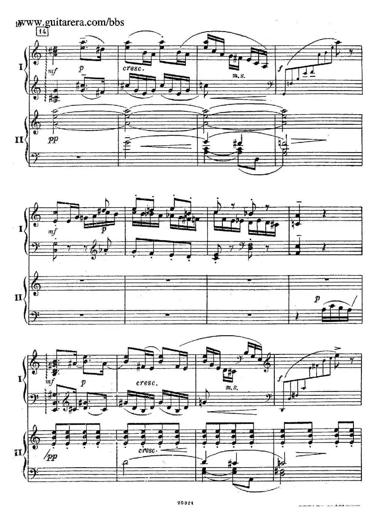 Rhapsody On A Theme Of Paganini Op.43（帕格尼尼主题狂想曲·双钢琴）（P1——20）