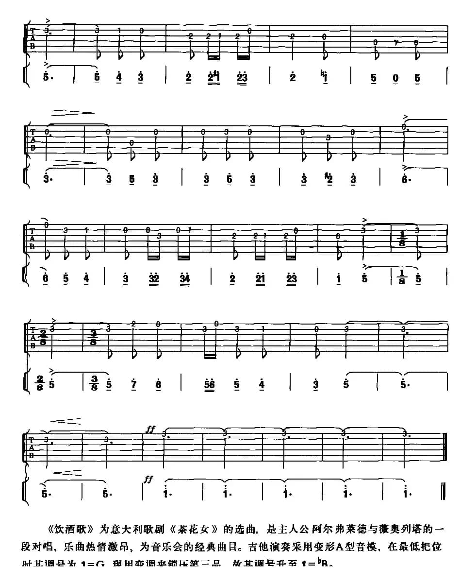 饮酒歌（歌剧《茶花女》选曲）