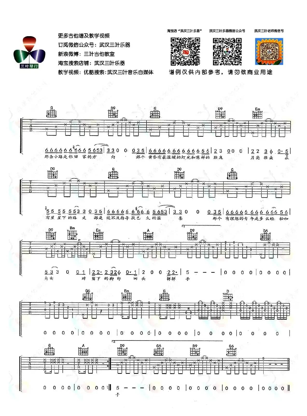 背影（赵雷词曲、武汉三叶乐器编配版）