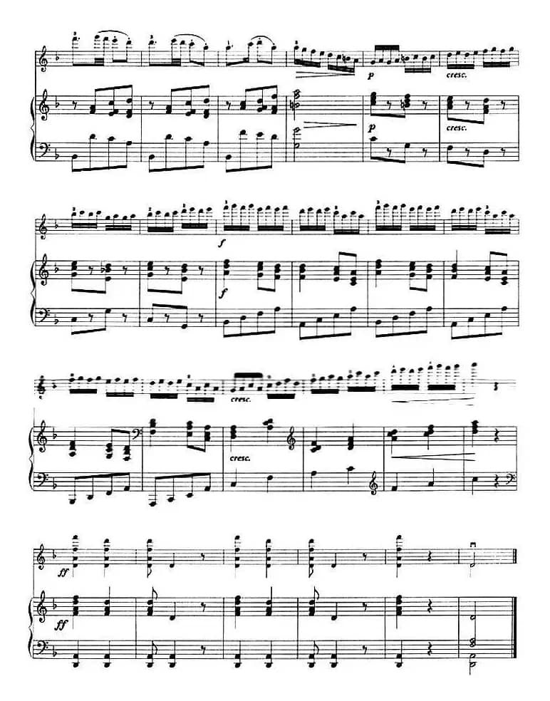 第一回旋曲（Rondo No.1、小提琴+钢琴伴奏）