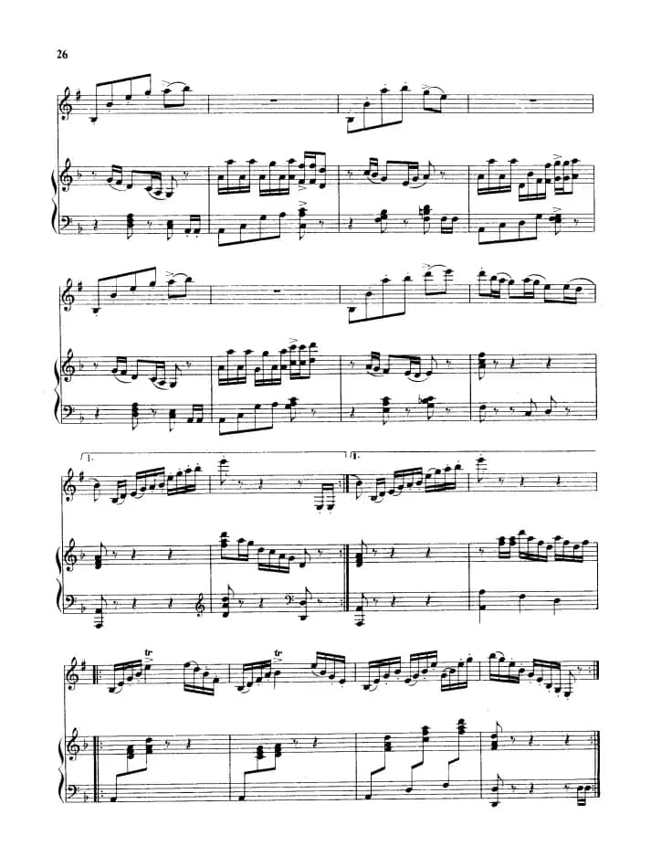 流水欢歌（单簧管+钢琴伴奏）