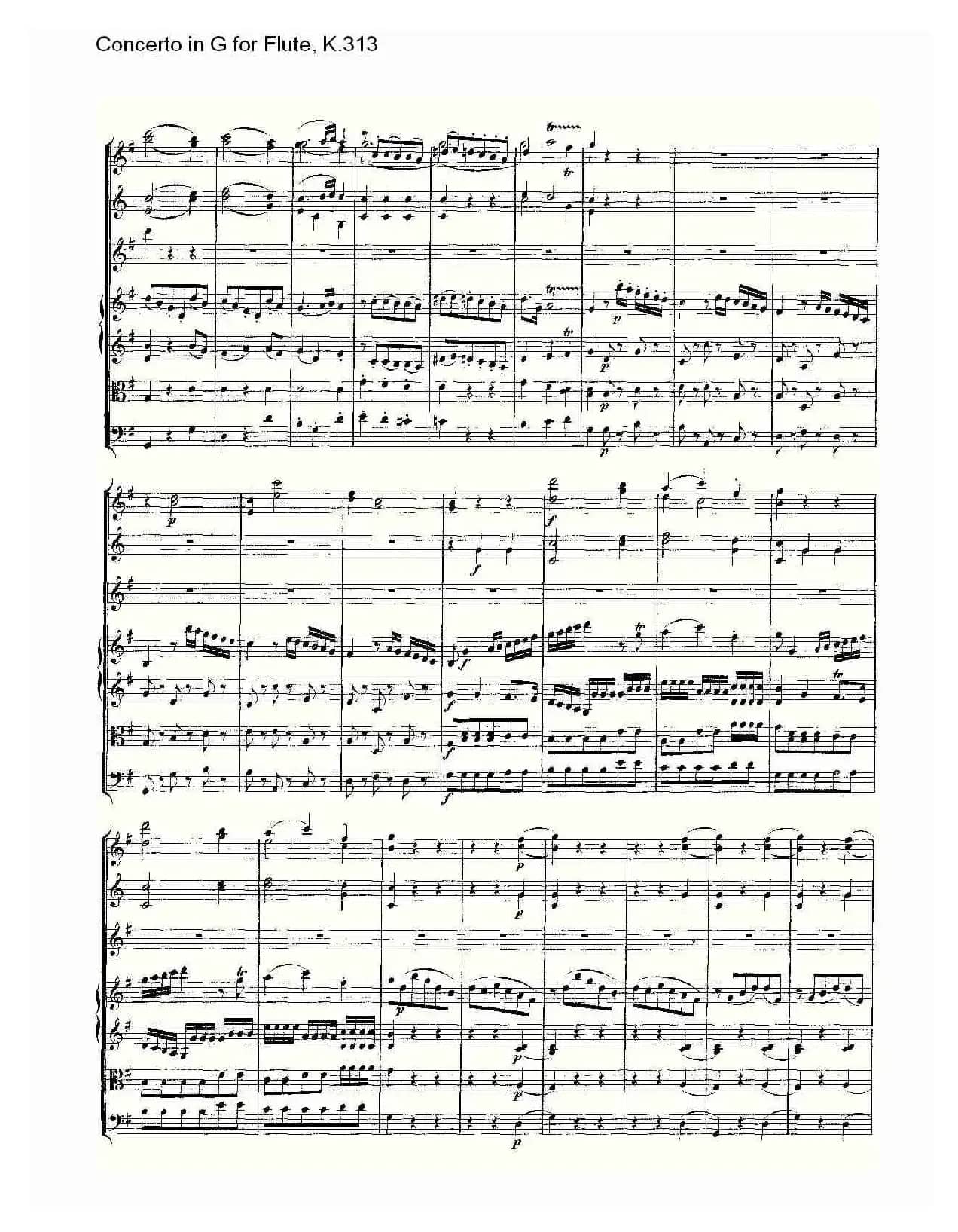Concerto in G for Flute, K.313（G调长笛协奏曲, K.313）