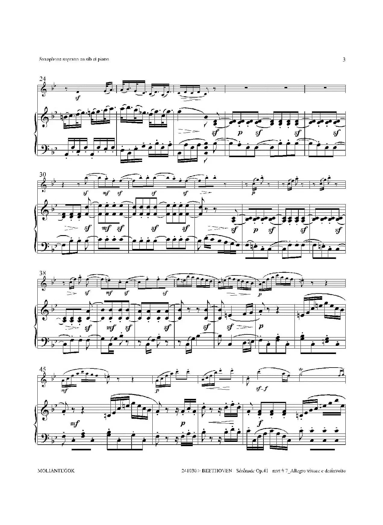 小夜曲 Op.41（高音萨克斯+钢琴伴奏）