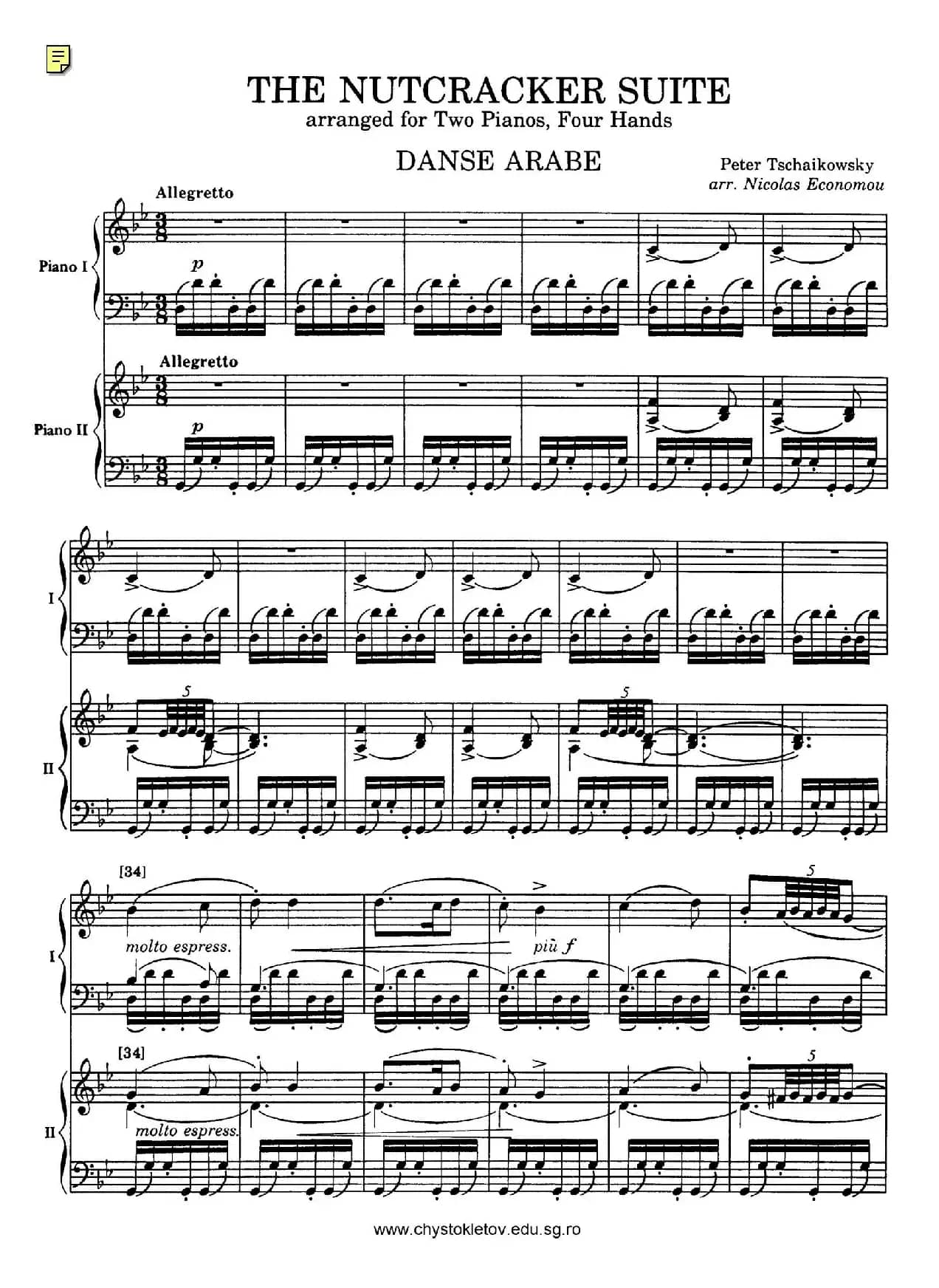 Nutcracker Op.71 芭蕾舞剧《胡桃夹子》(改编双钢琴版·第四部分)