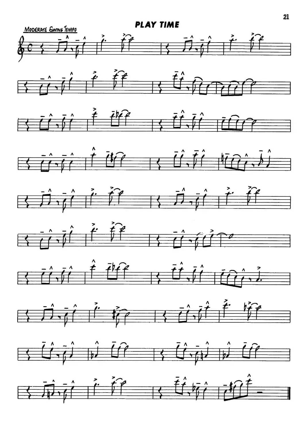 Basic Jazz Conception for saxophone（PLAY TIME）