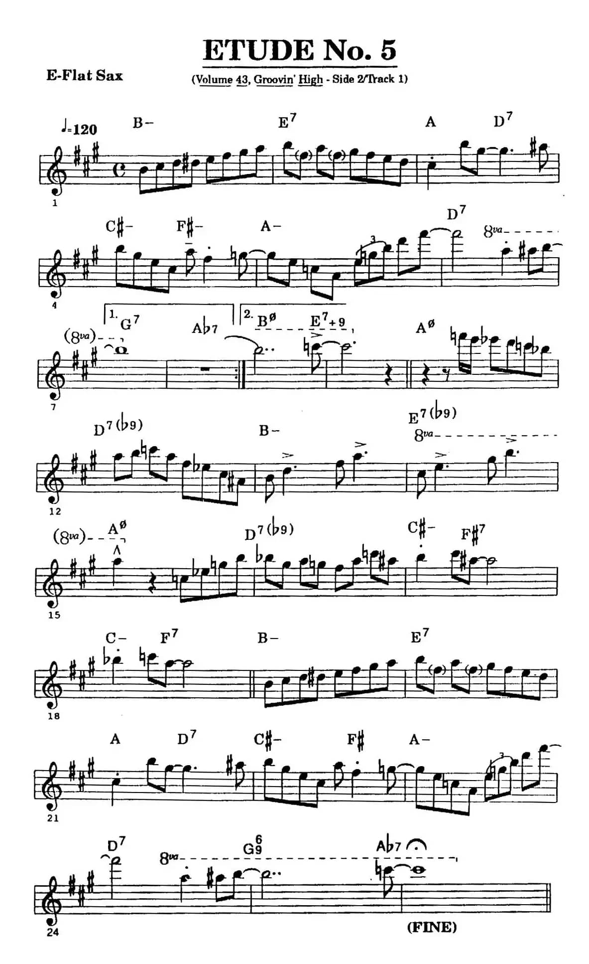 ETUDE No.5（中音萨克斯超吹练习曲）