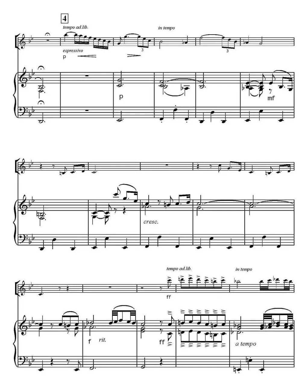 Adagio（G小调柔板、小提琴+钢琴伴奏）