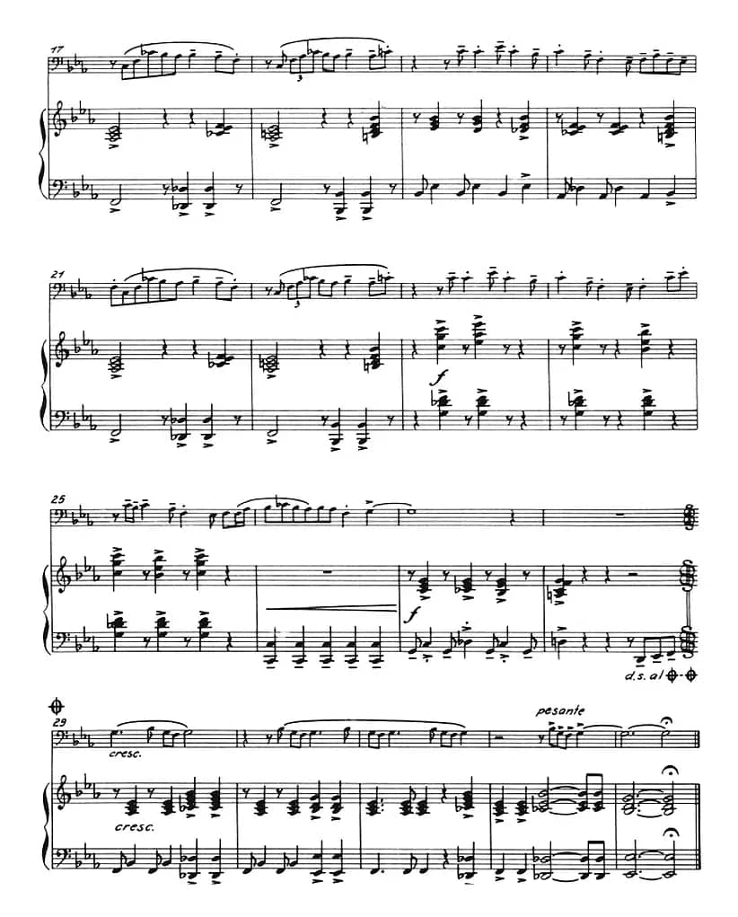 三首无词歌（长号+钢琴伴奏）