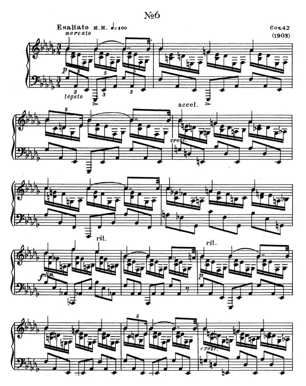 斯克里亚宾 钢琴练习曲 Op.42 No.6 Alexander Scriabin Etudes