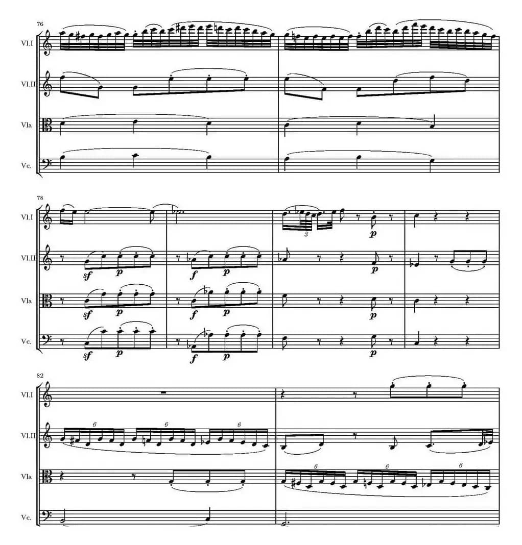 String Quartet KV.387（G大调弦乐四重奏）