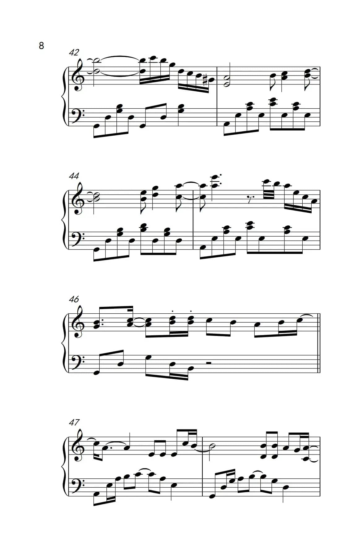 可惜没如果（《弹吧音教》制谱版）