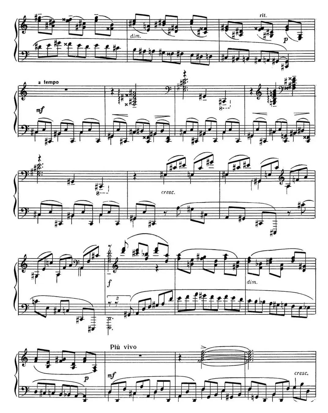 拉赫玛尼诺夫 音画练习曲10或11 Etudes tableaux Op.39 No.2