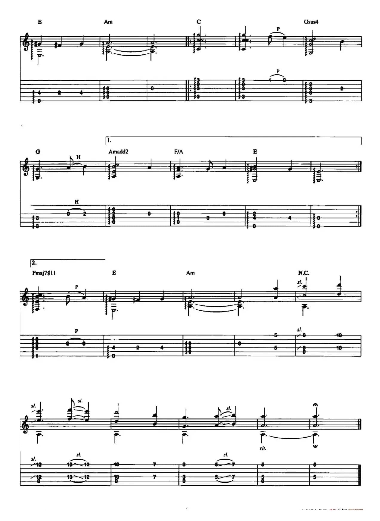 20首经典圣诞颂歌吉他乐谱（19）