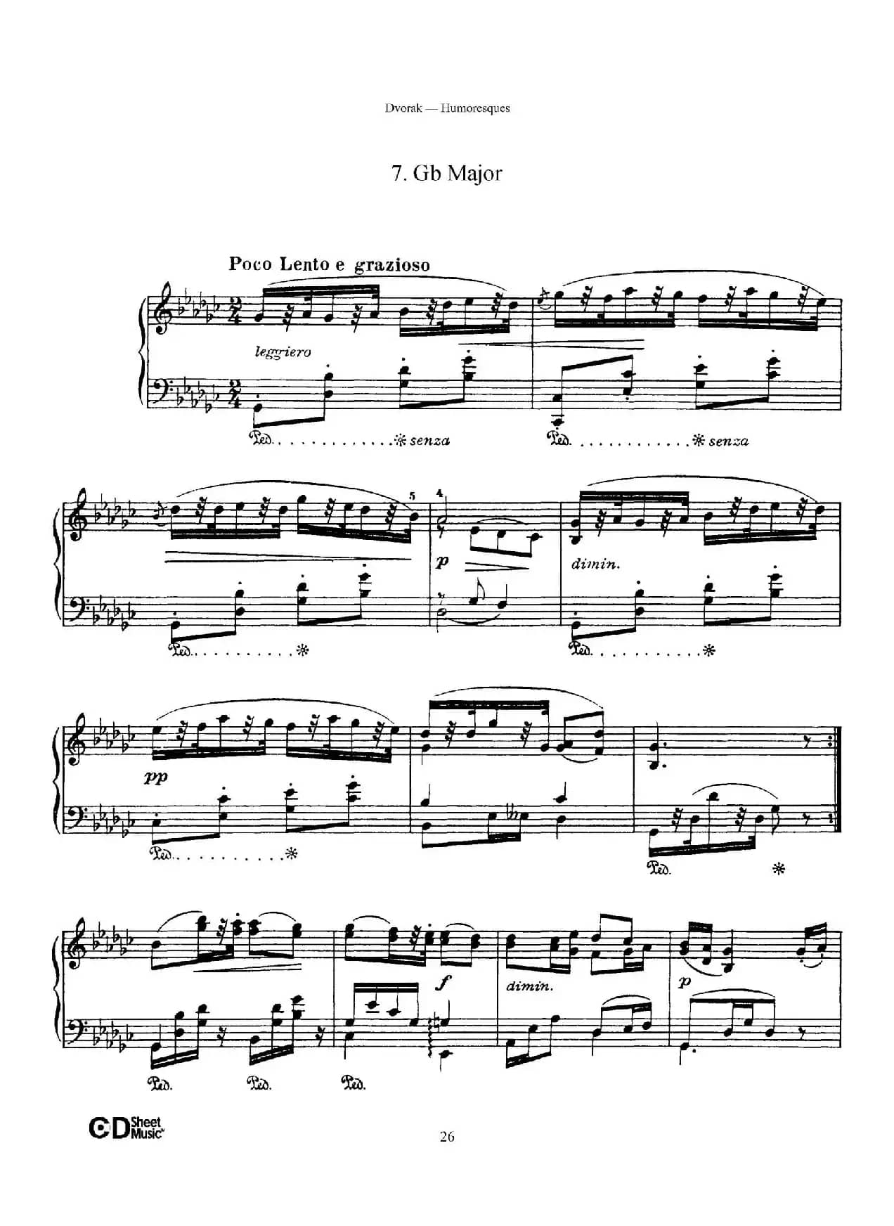 8 Humoresques Op.101（8首幽默曲·7）