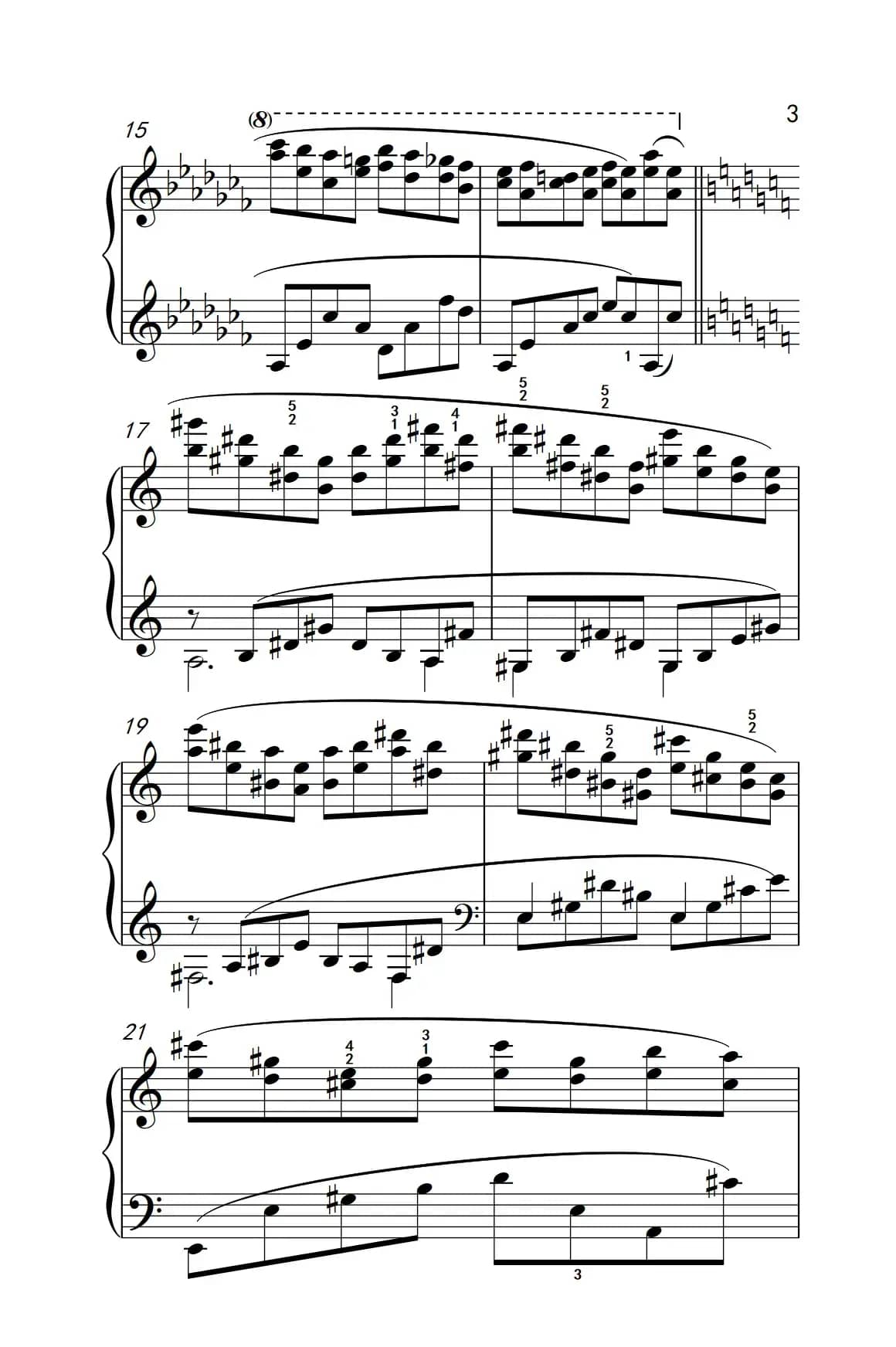 莫什科夫斯基 钢琴练习曲（第十三首）