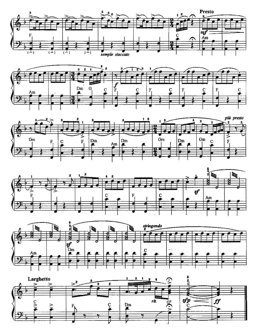 中国民歌手风琴曲集：61、夜深沉