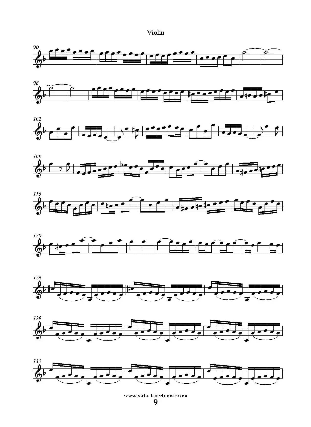 Concerto in D minor（小提琴分谱）