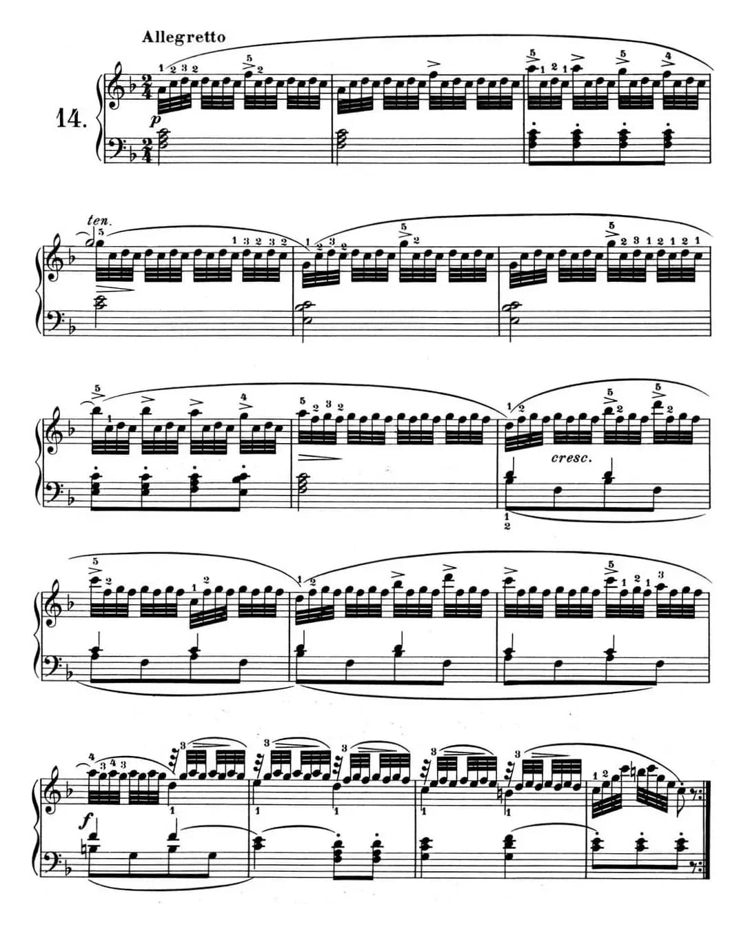 25首车尔尼Op.748练习曲（NO.14）