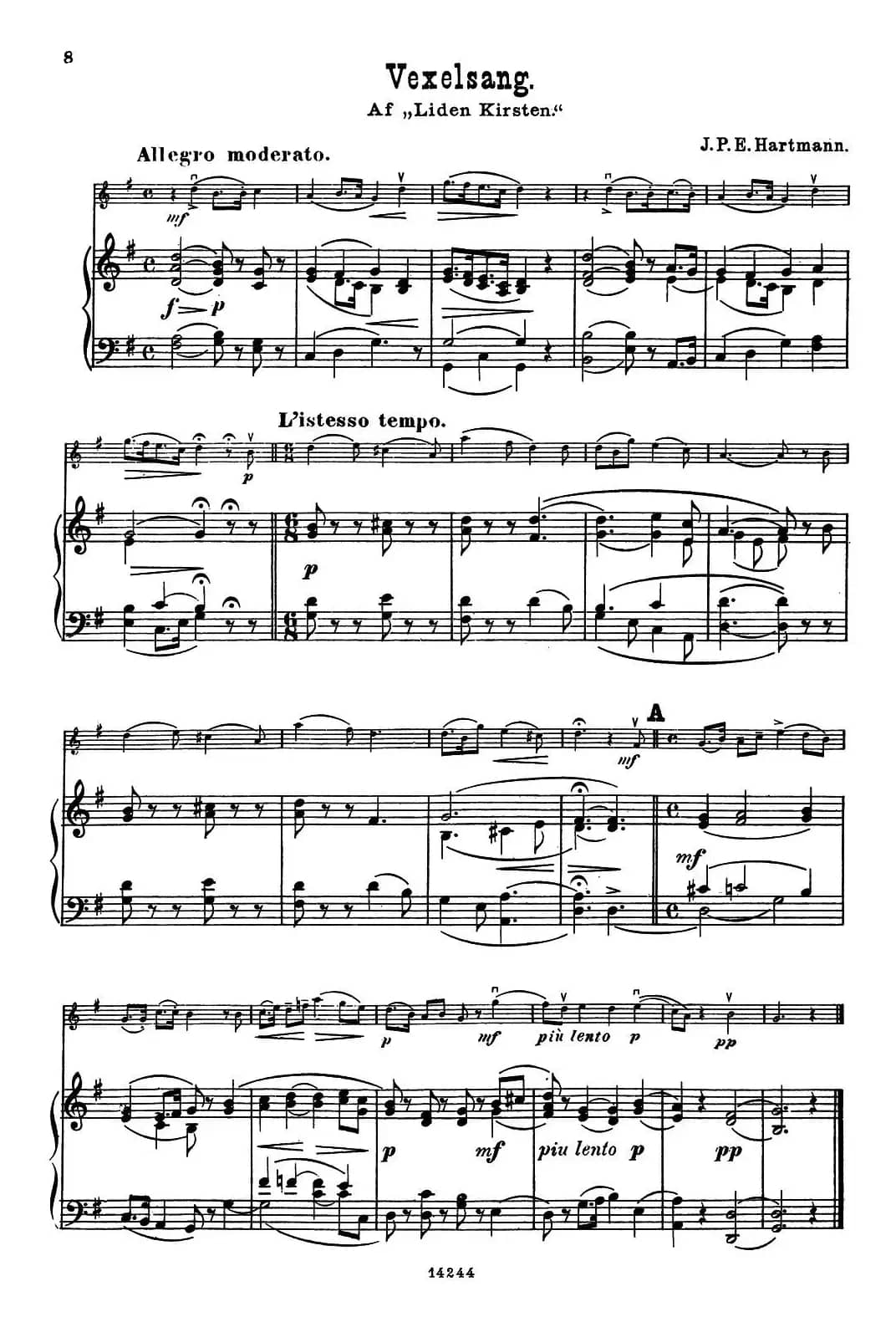 Vexelsang.（小提琴+钢琴伴奏）