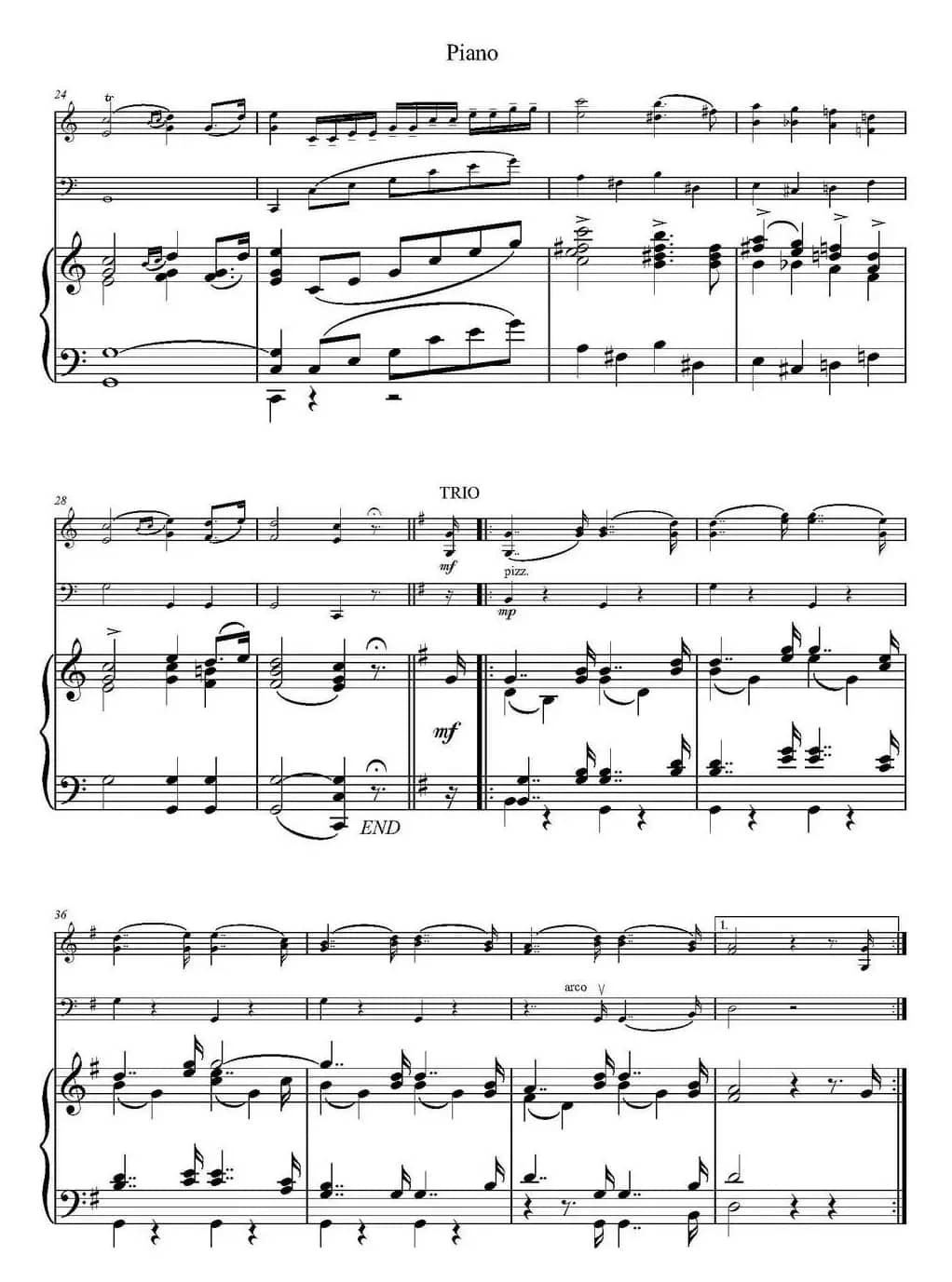 Wedding March（小提琴+大提琴+钢琴伴奏、F.Mendelssohn作曲版）