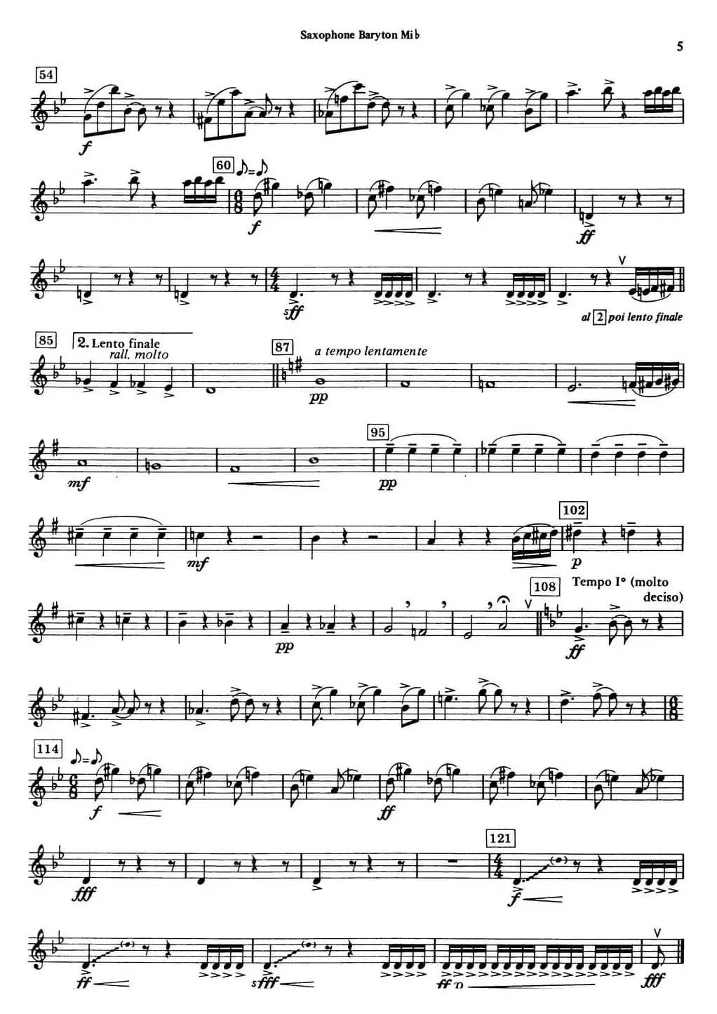 HISTOIRE DU TANGO（四重奏上低音分谱）