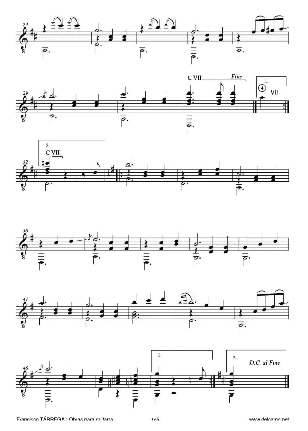 VALS(En re mayor)（古典吉他）