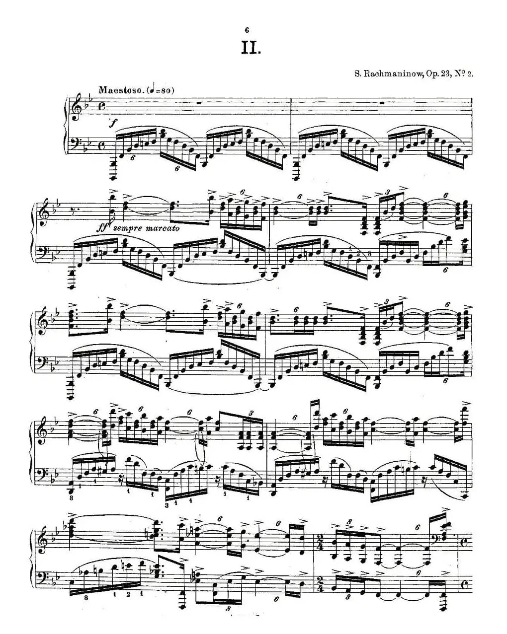 10首《前奏曲》之二（Rachmaninoff 10 Preludes, Op.23 ）