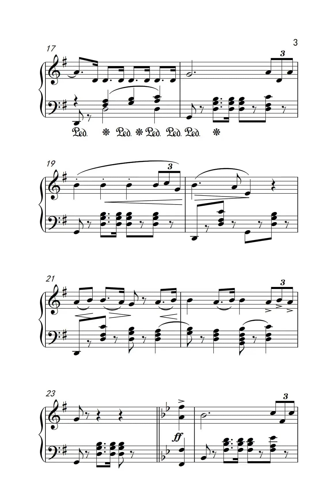 大进行曲（老年大学 钢琴教程 3）