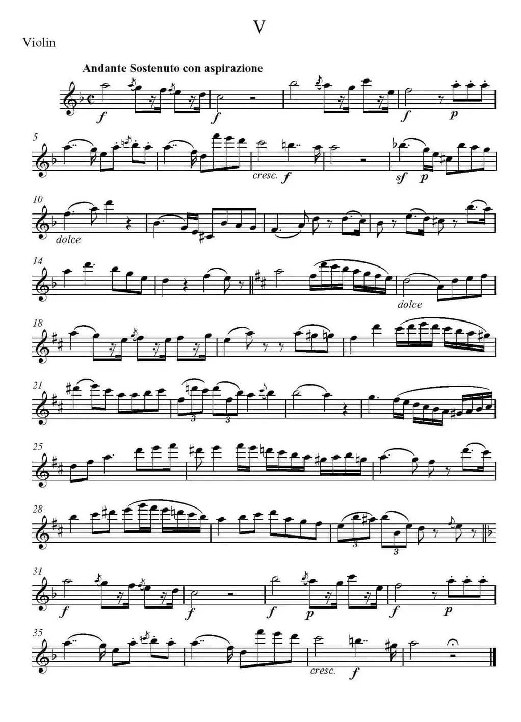 帕格尼尼六首《小提琴和吉他二重奏》 (M.S.110)（小提琴分谱）