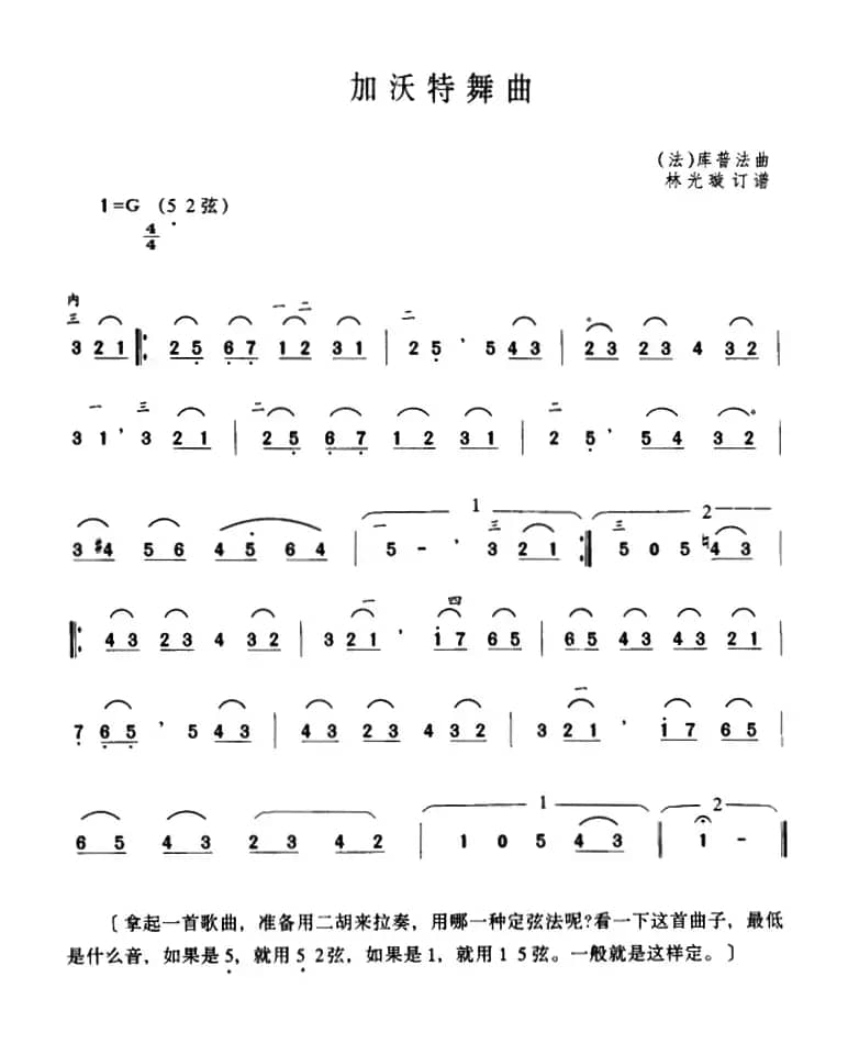 加沃特舞曲（[法]库普法曲、林光璇订谱）