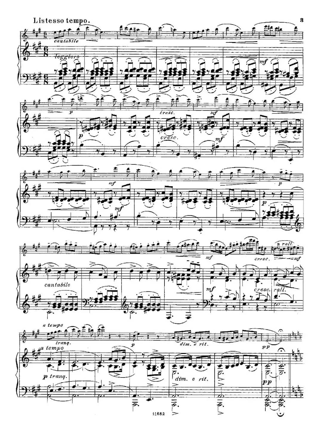 Fantaisies nationales. Italien. （Op.59 No.5）（长笛+钢琴伴奏）