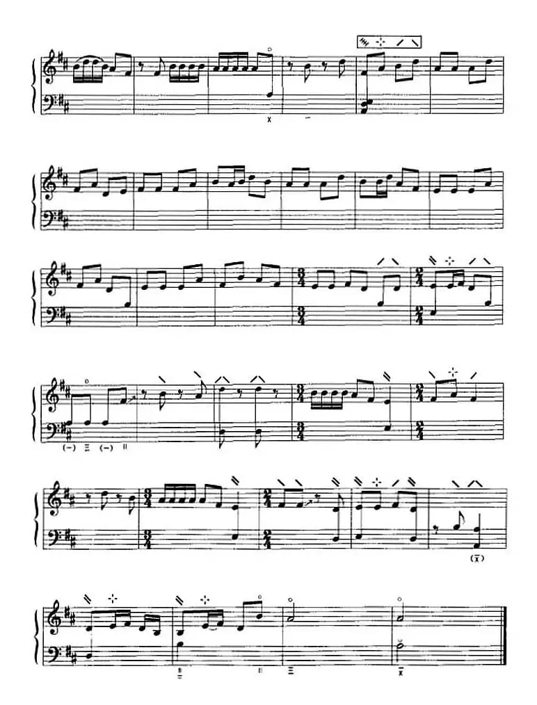 寿亭侯（五线谱）