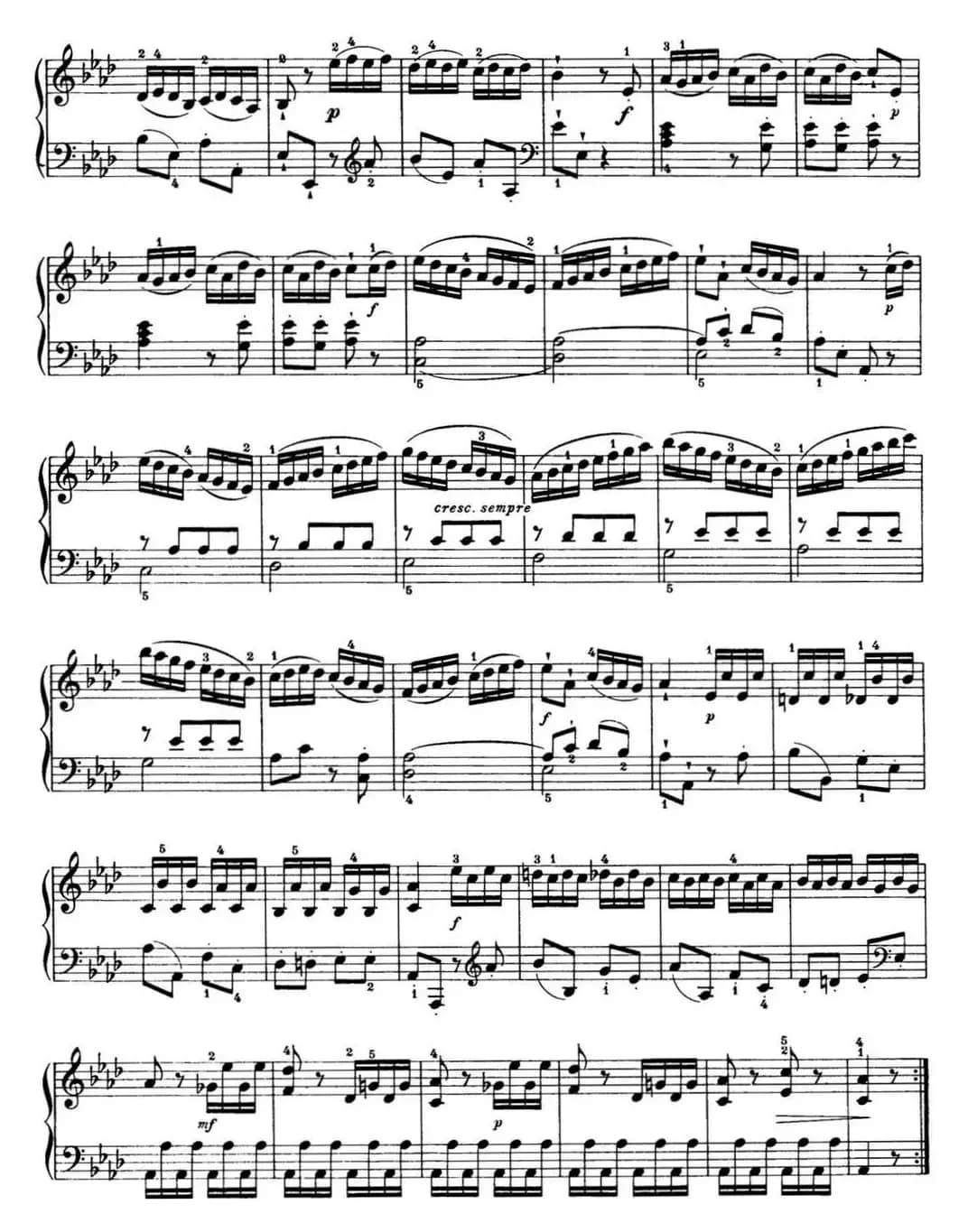 海顿 钢琴奏鸣曲 Hob XVI 46 Divertimento Ab major