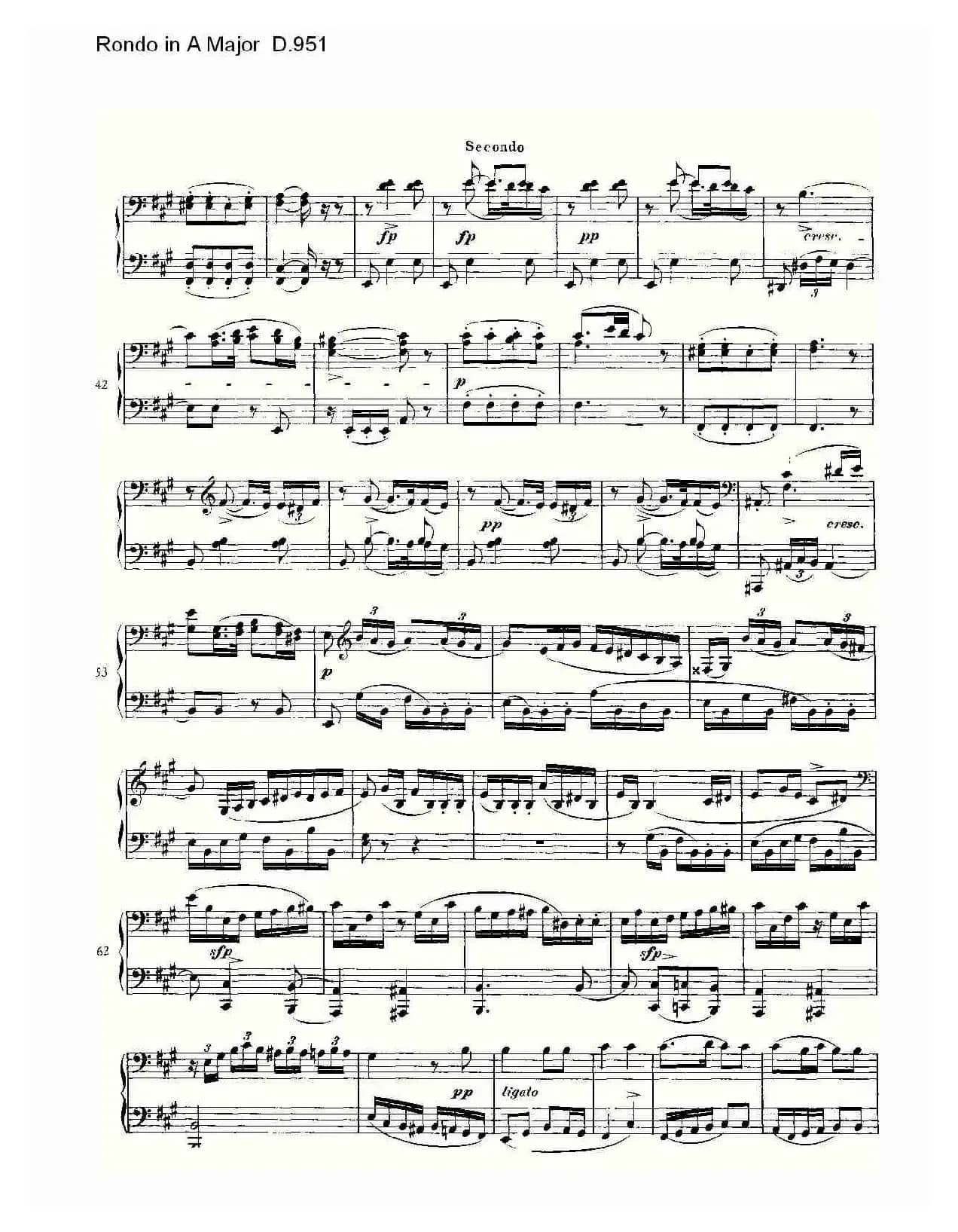 Rondo in A Major D.951（Ａ大调回旋曲D.951）