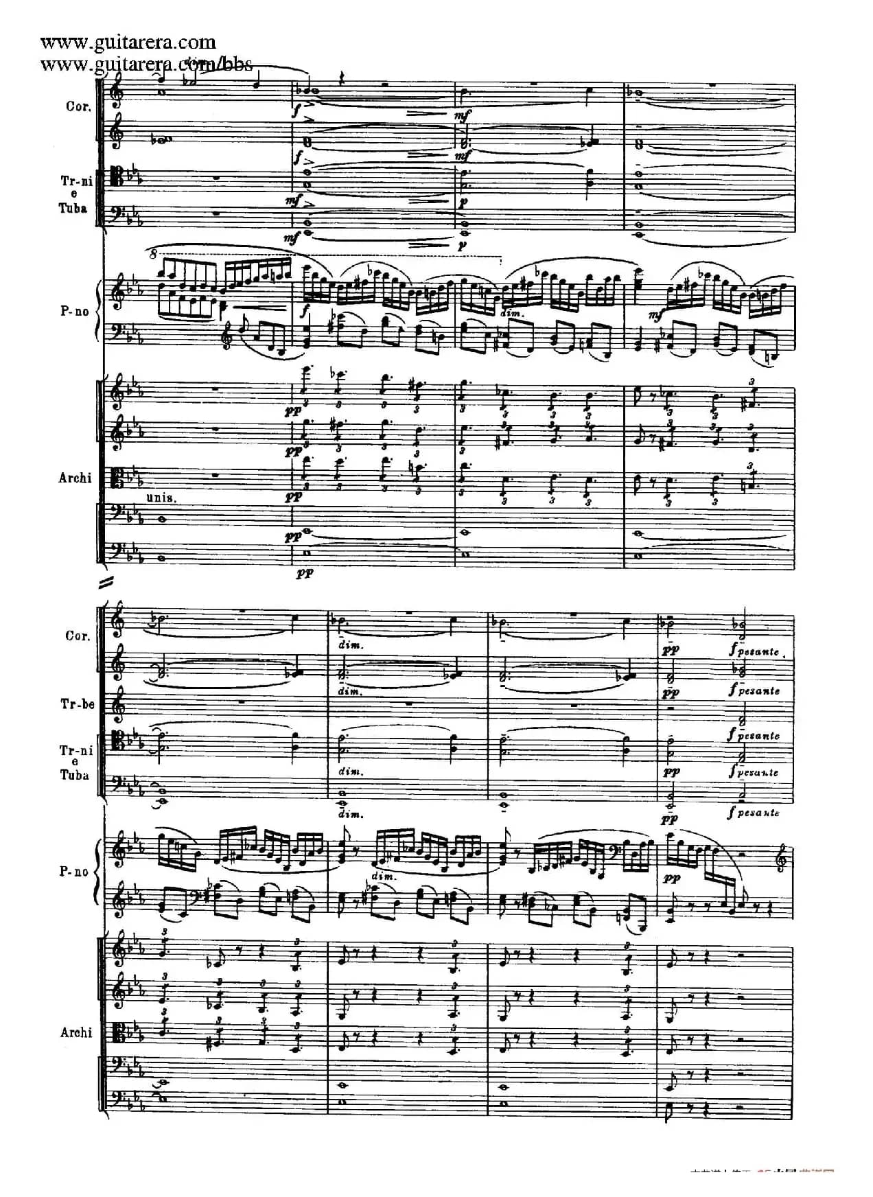 c小调第二钢琴协奏曲 Op.18（第一乐章总谱·P10——18）