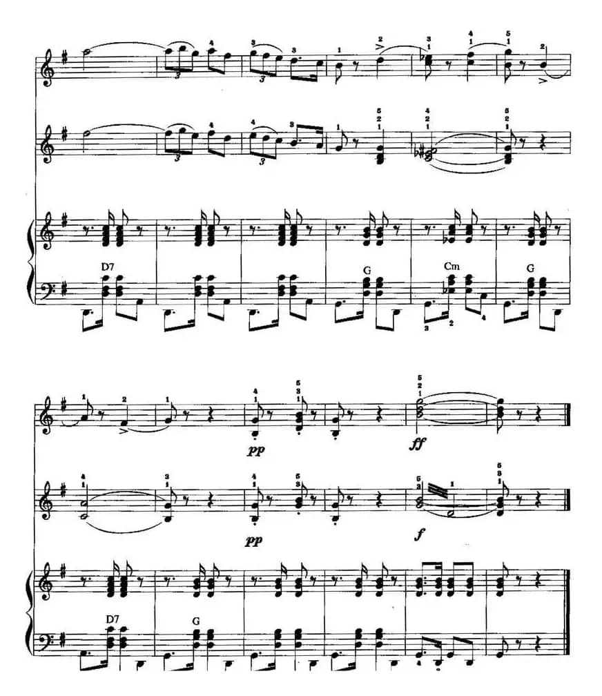 儿童手风琴曲：鸽子（二重奏）