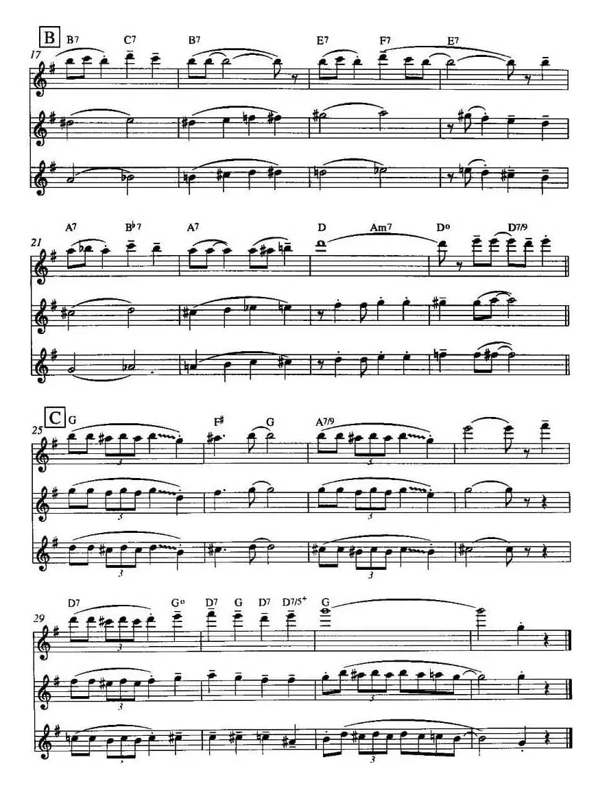 平行小节（三重奏）