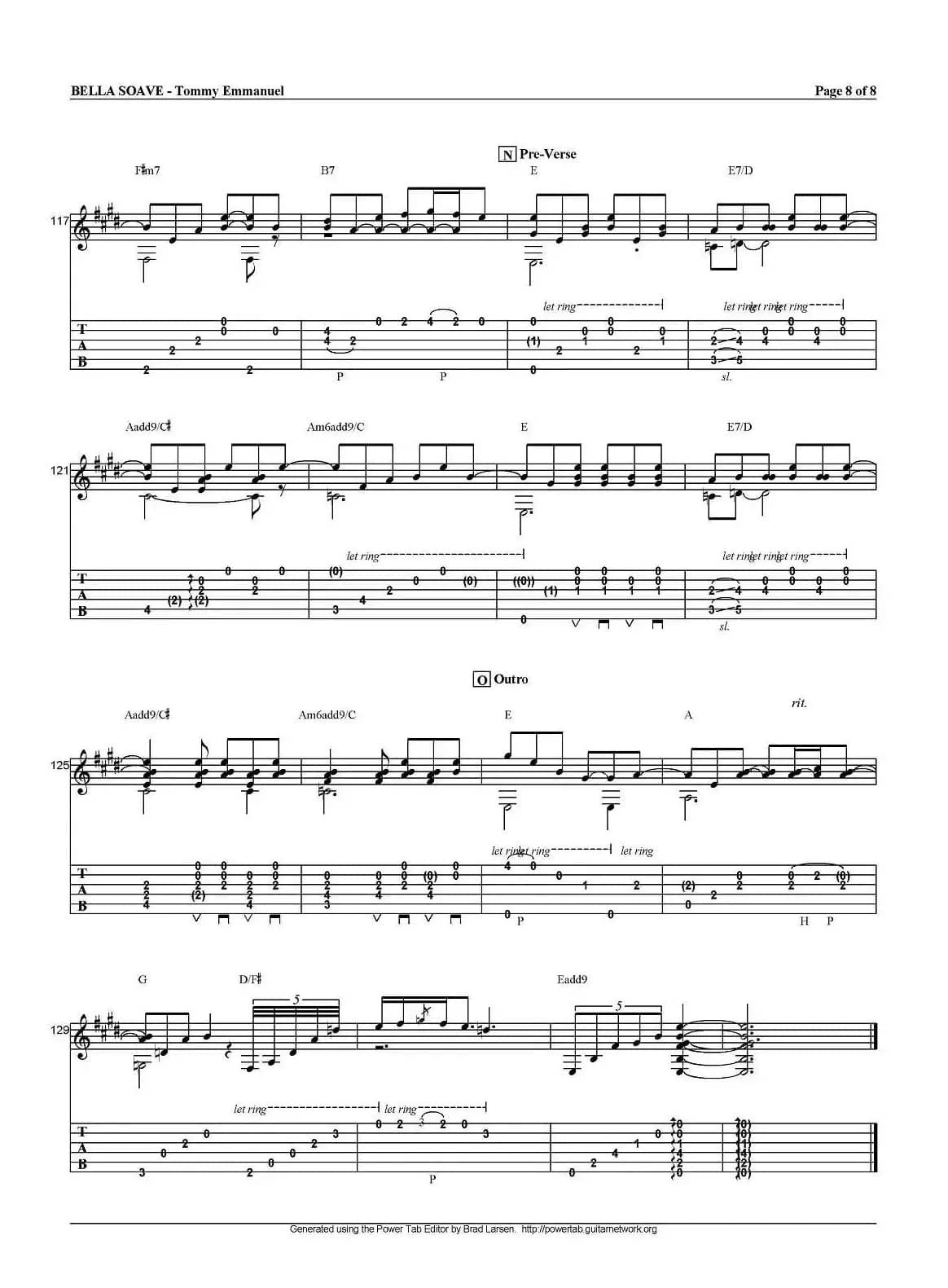 tommy emmanuel：bella soave