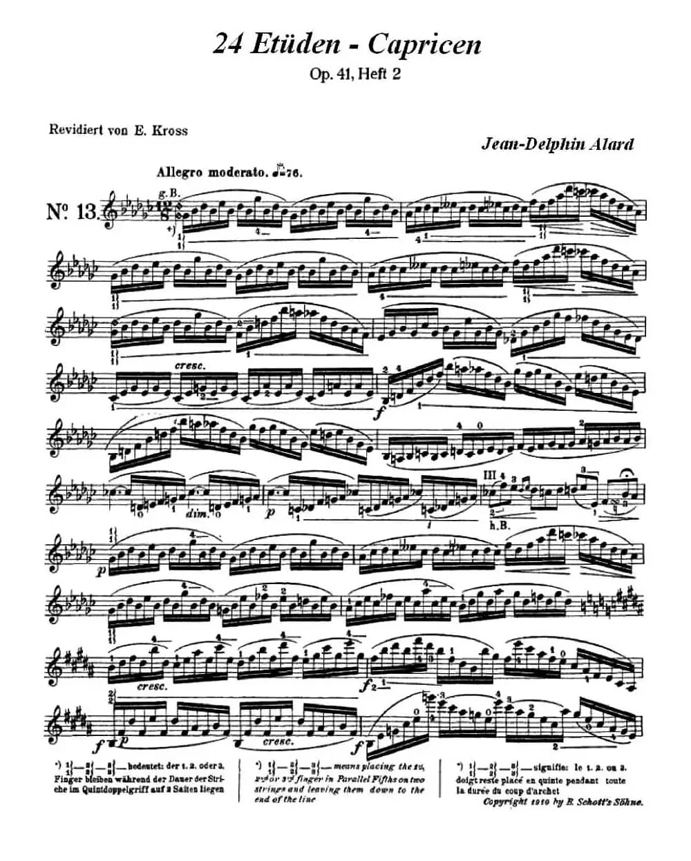 让·德尔菲·阿拉尔-12首小提琴隨想练习曲之13