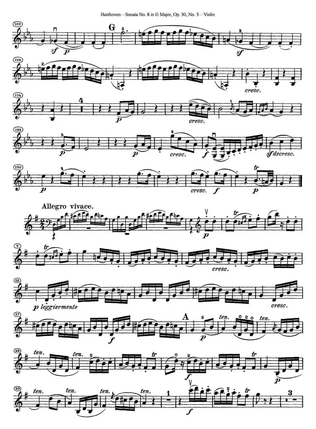 Violin Sonata No.8 in G Major Op.30 No.3