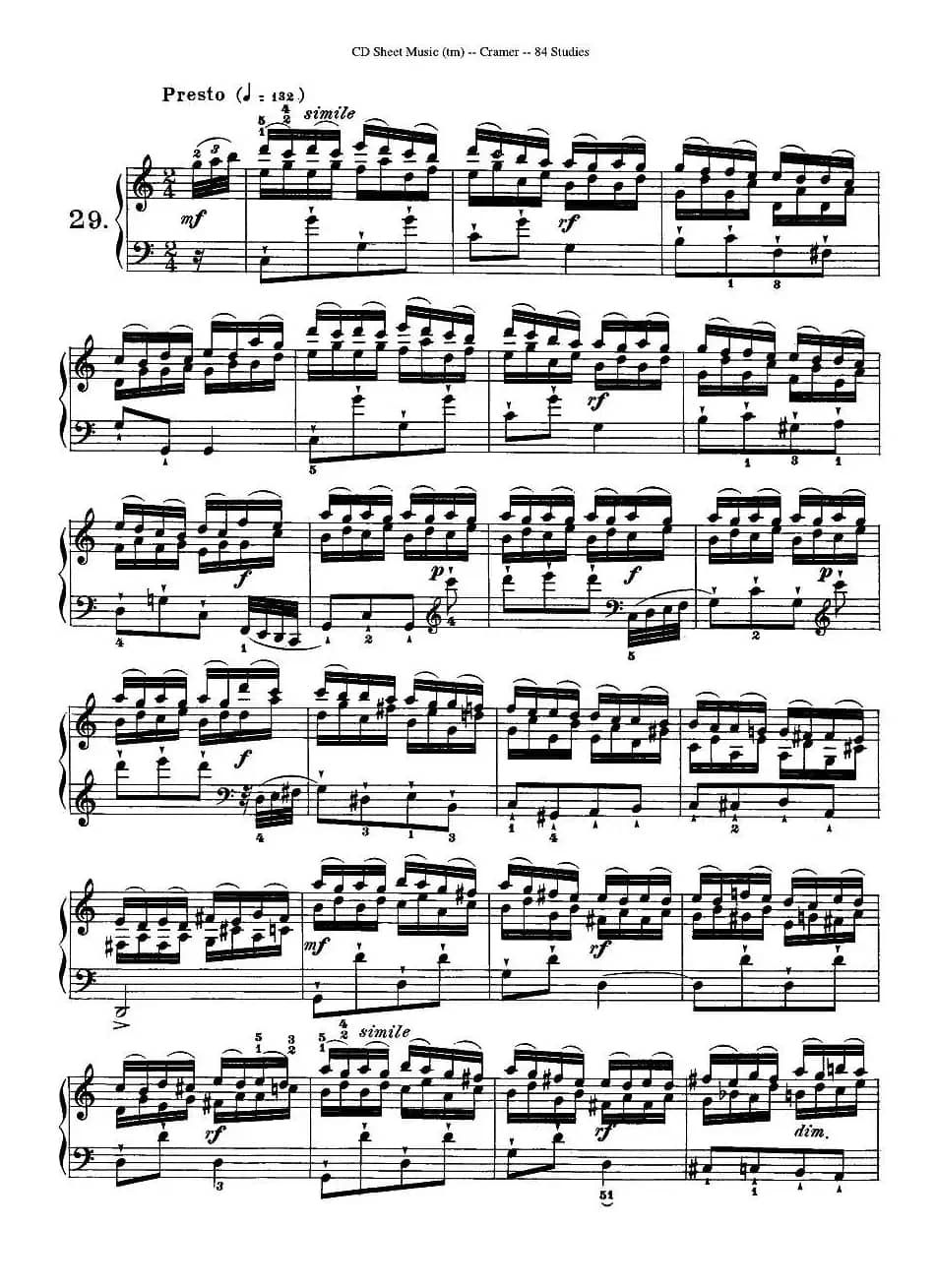 Cramer - 84 exercices（26—30）（克拉莫84首钢琴练习曲）