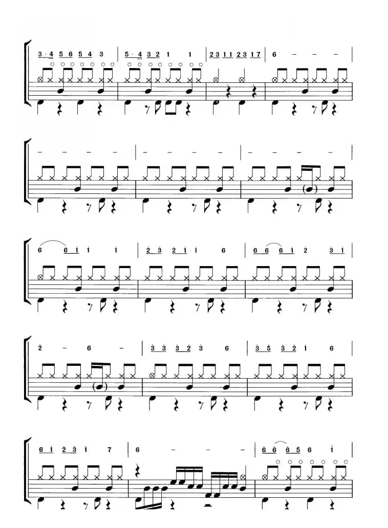 大阪城的姑娘（鼓谱）