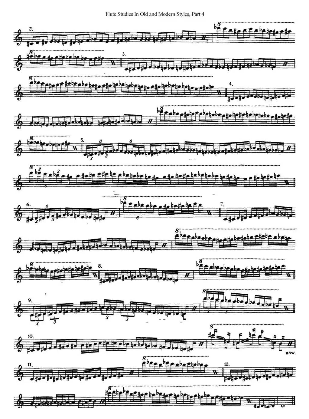 斯勒新老风格长笛练习重奏曲（第四部分）（NO.24）