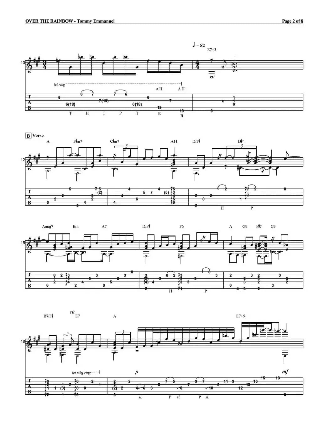 tommy emmanuel：over the rainbow（指弹吉他）