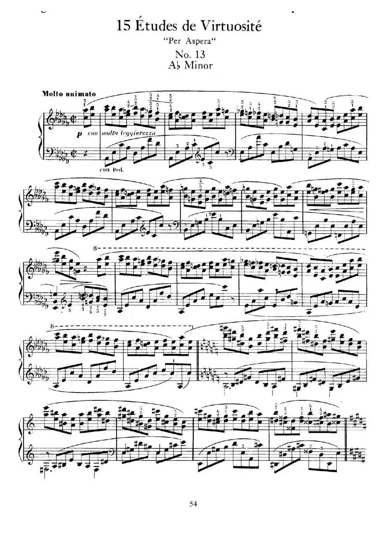 15 Etudes de Vortuosite Op.72(15首辉煌练习曲·13)