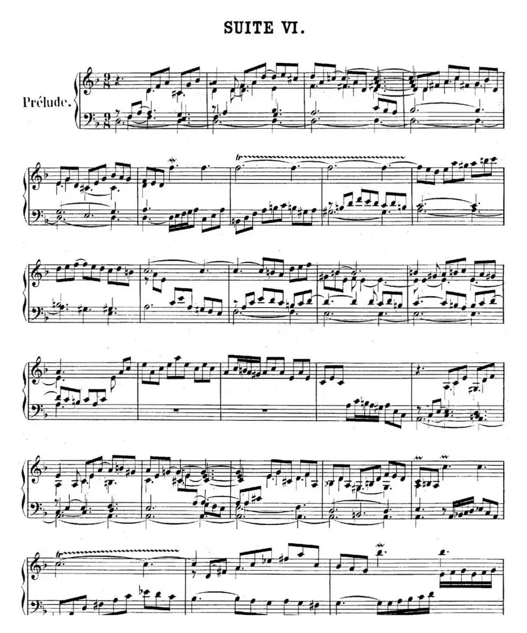 英国组曲No.6 巴赫 d小调 6th Suite BWV 811