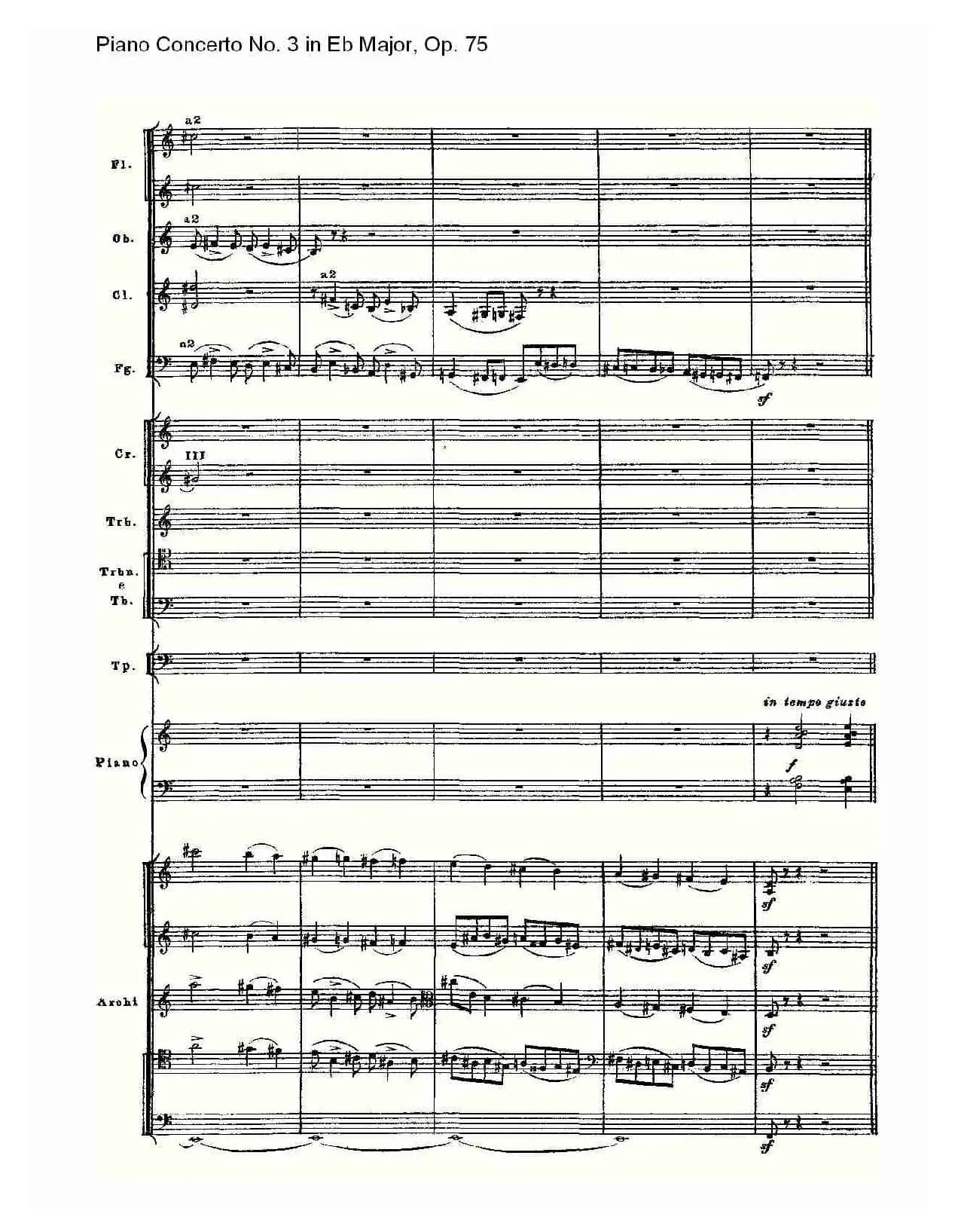 Piano Concerto No.3 in Eb Major, Op.75（Eb大调第三钢琴协奏）