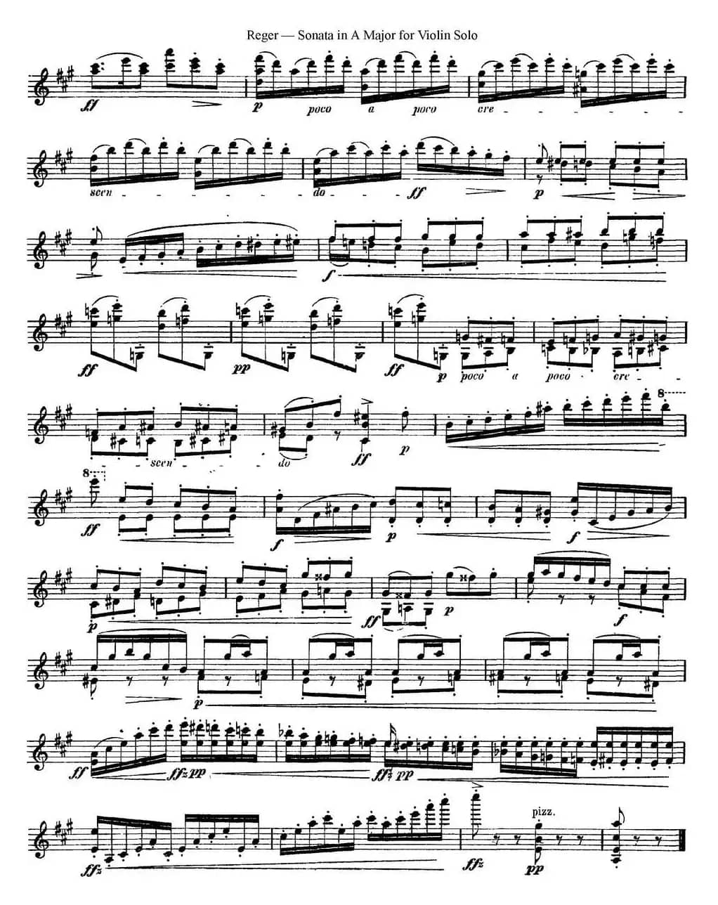 Sonata in A Major for Solo Violin Op.42 No.2