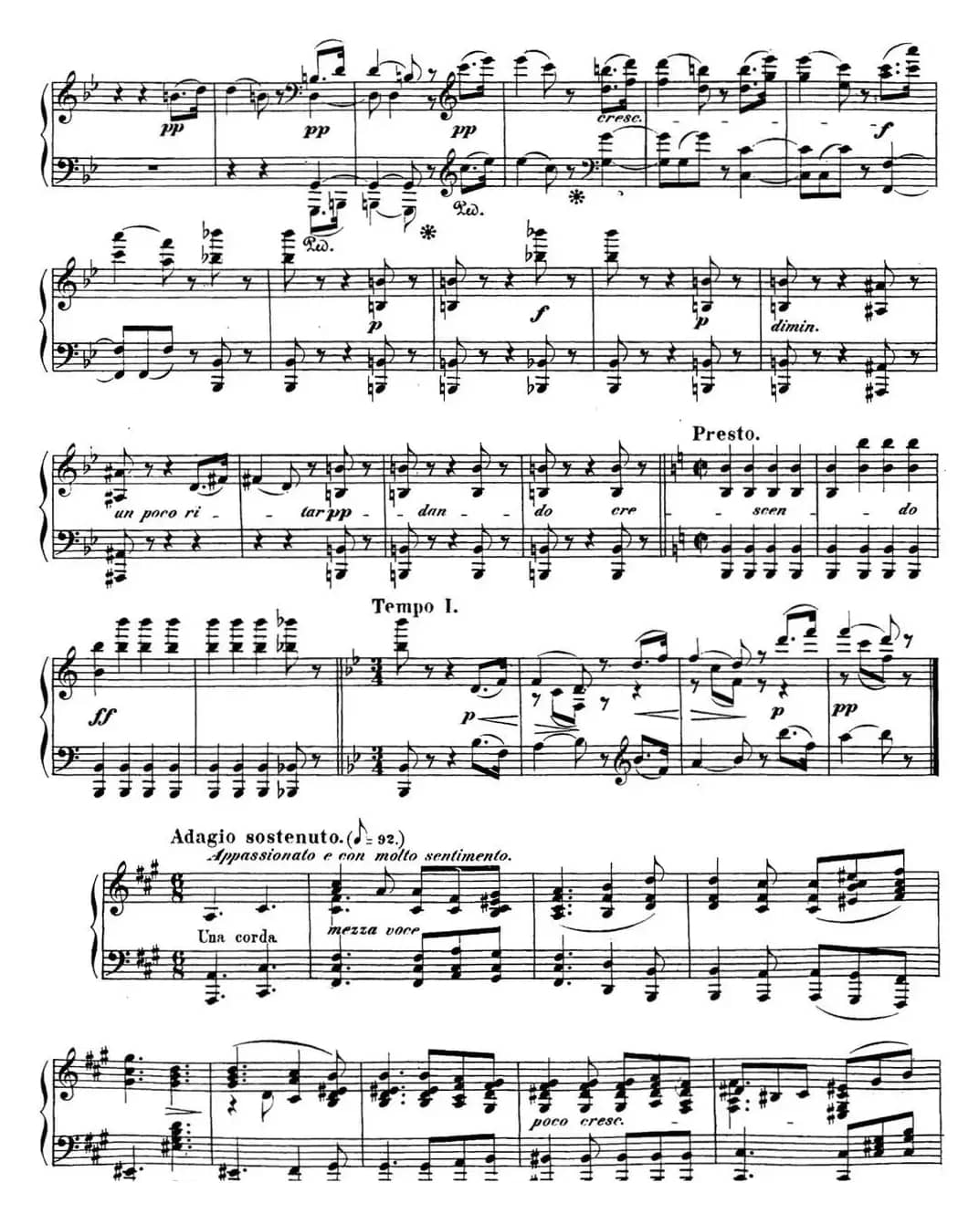 贝多芬钢琴奏鸣曲29 钢琴（锥子键琴）降B大调 Op.106 B-flat major